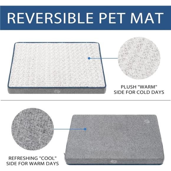 Water-Repellent DogBed for Crate Pad Reversible Cool &Warm,PetBeds with Washable - Picture 3 of 7